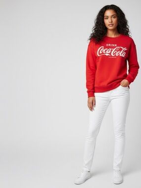Coca-Cola Red Sweatshirt with White Script Logo